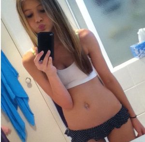 teen model sexy selfie